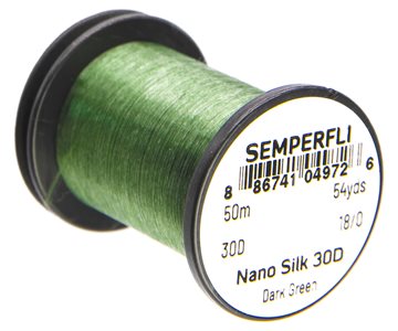 Semperfli Nano Silk Tying Thread 30D 18/0 Dark Green